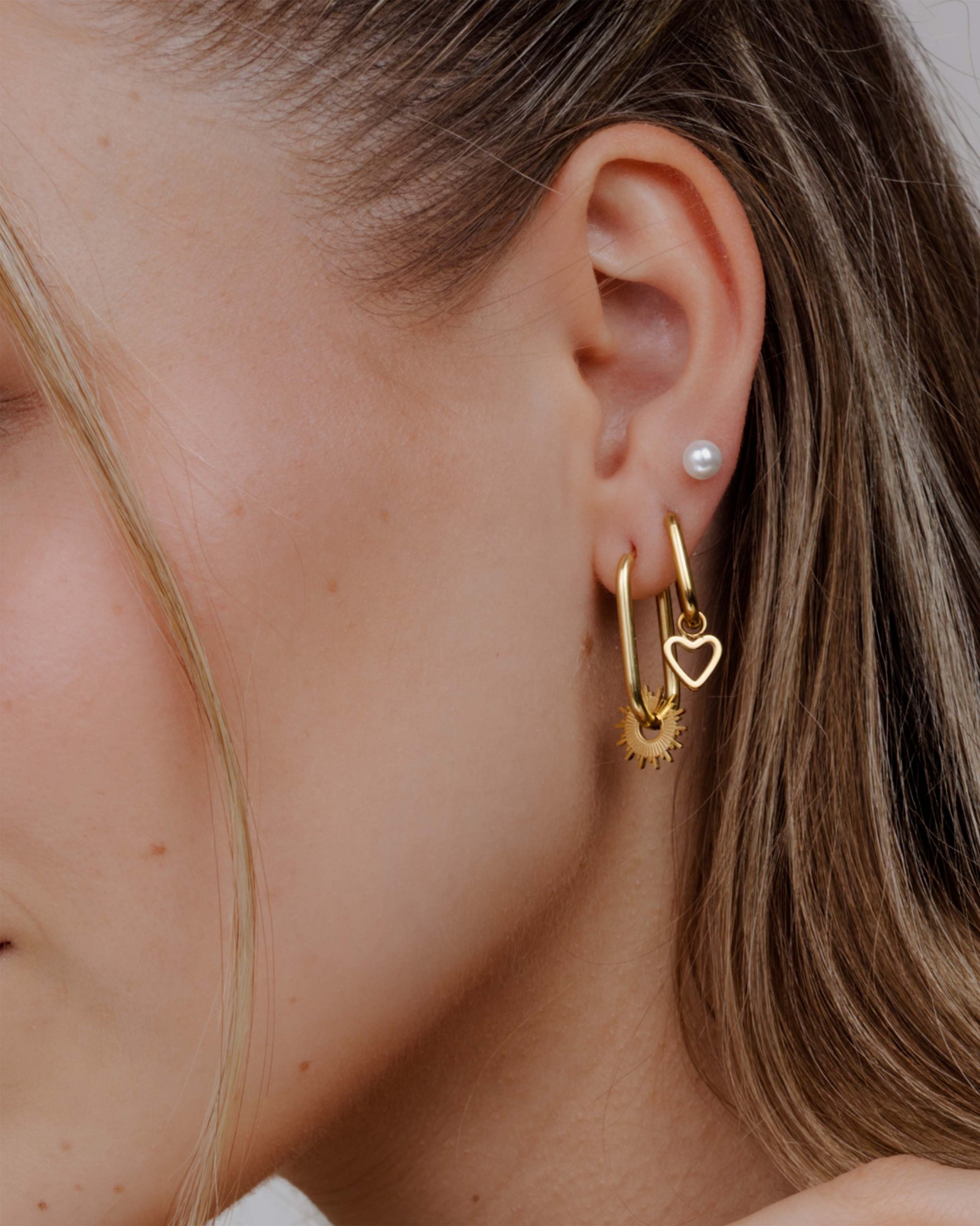 Sun Ray Oval Hoops Small Oro
