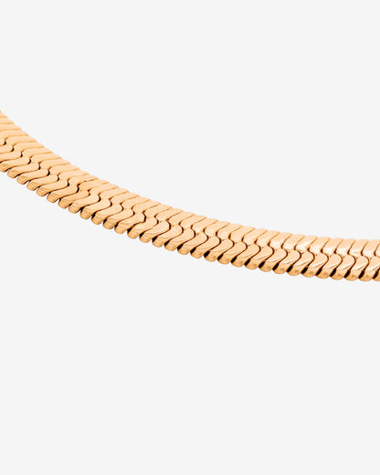Bold Herringbone Collana Oro Rosa