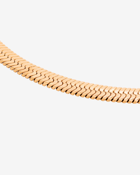 Bold Herringbone Collana Oro Rosa