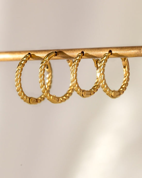 Twisted Hoop Set Small Oro