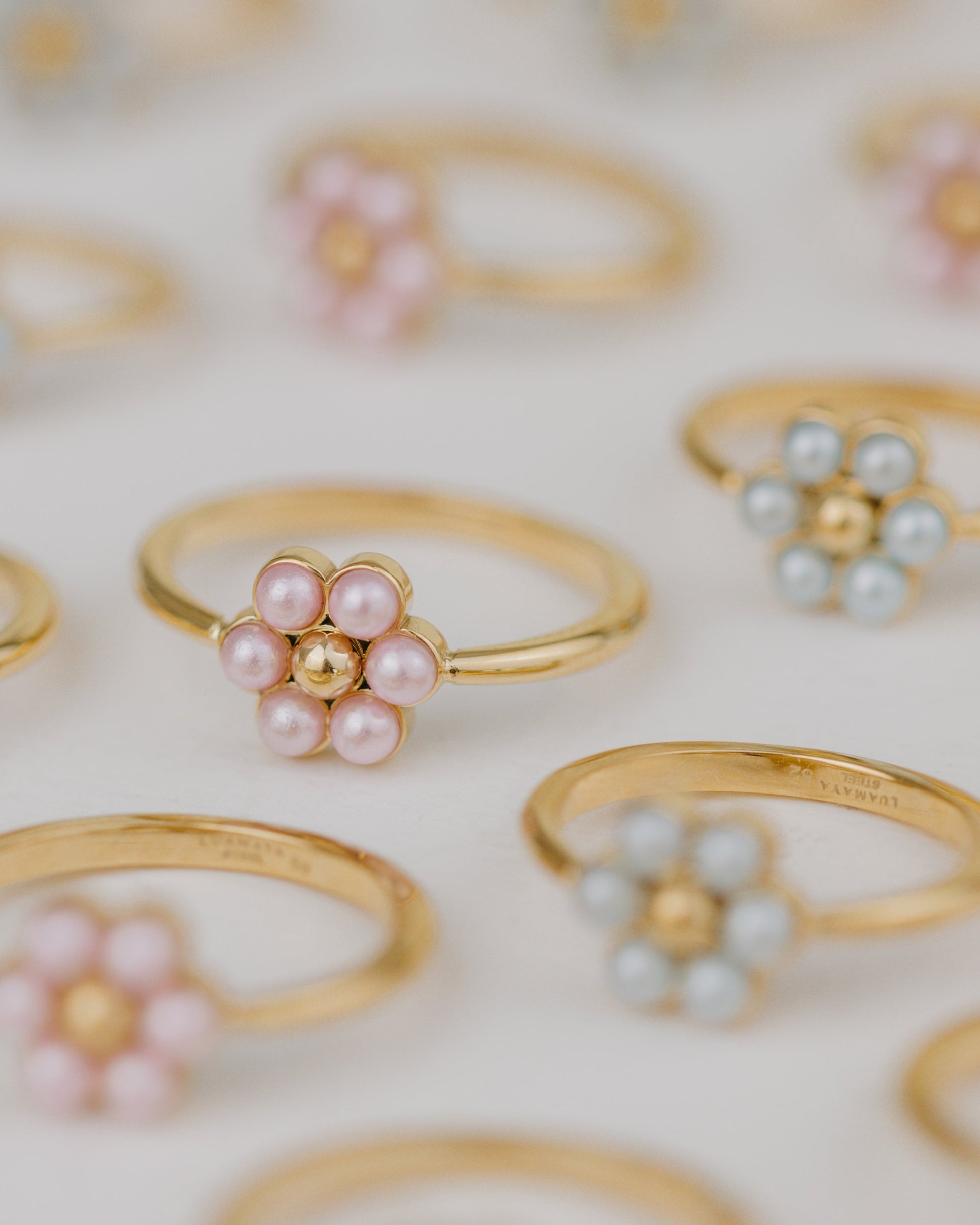 Pretty Pink Daisy Anello Oro