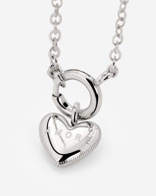 Amore Mio Classic Chain Collana Set Argento