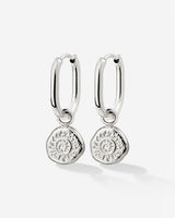 Sun Seeker Oval Hoop Set Baby Argento