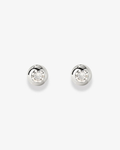 Bezel Bling Orecchini Argento