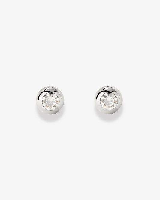 Bezel Bling Orecchini Argento