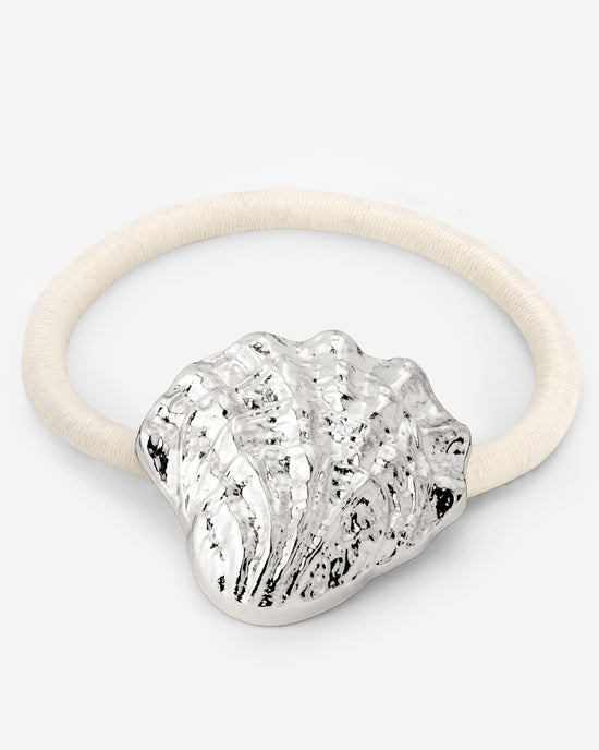 Shell Hair Tie Creme