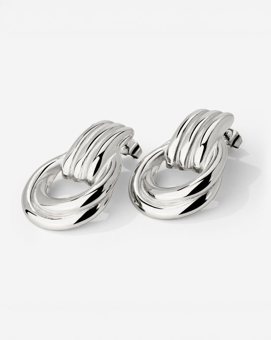 Infinity Loop Orecchini Argento