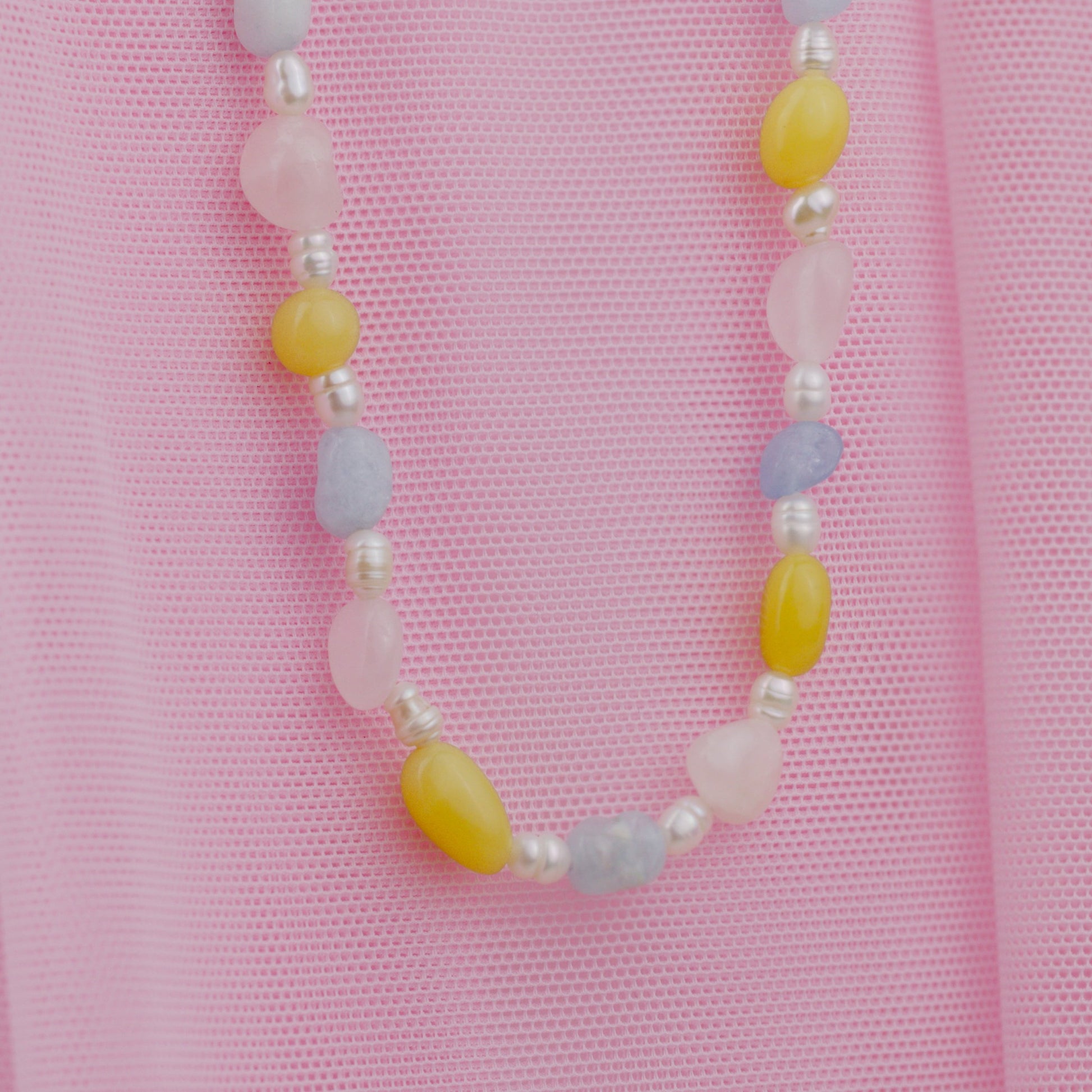 Cotton Candy Choker Argento