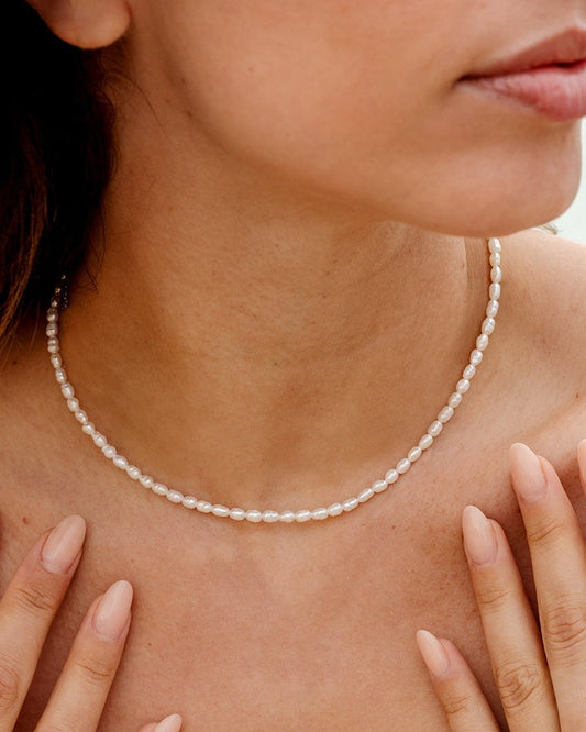 Perlita Choker Oro Rosa