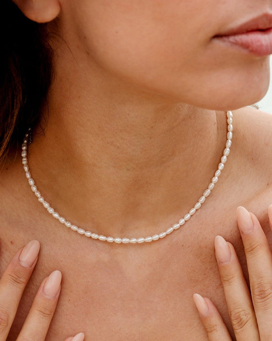 Perlita Choker Oro Rosa