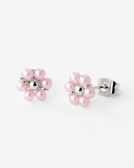 Pretty Pink Daisy Orecchini Argento