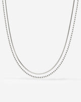 Duo Beads Collana Argento