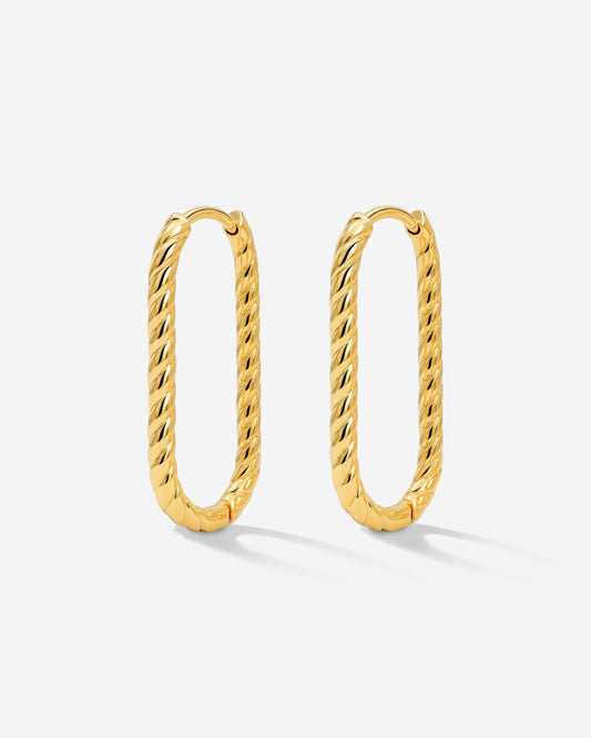 Oval Paloma Hoops Small Oro
