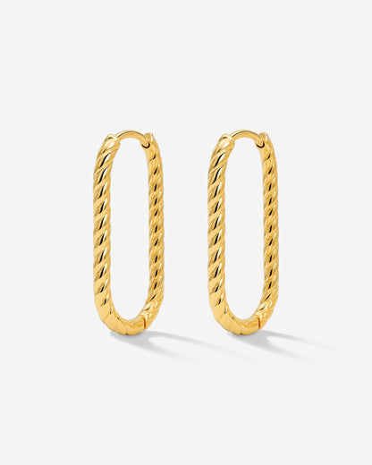 Oval Paloma Hoops Small Oro