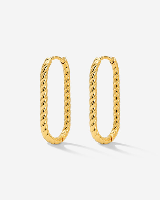 Oval Paloma Hoops Small Oro