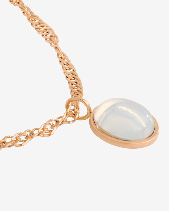 Oval Pendant Collana Oro Rosa