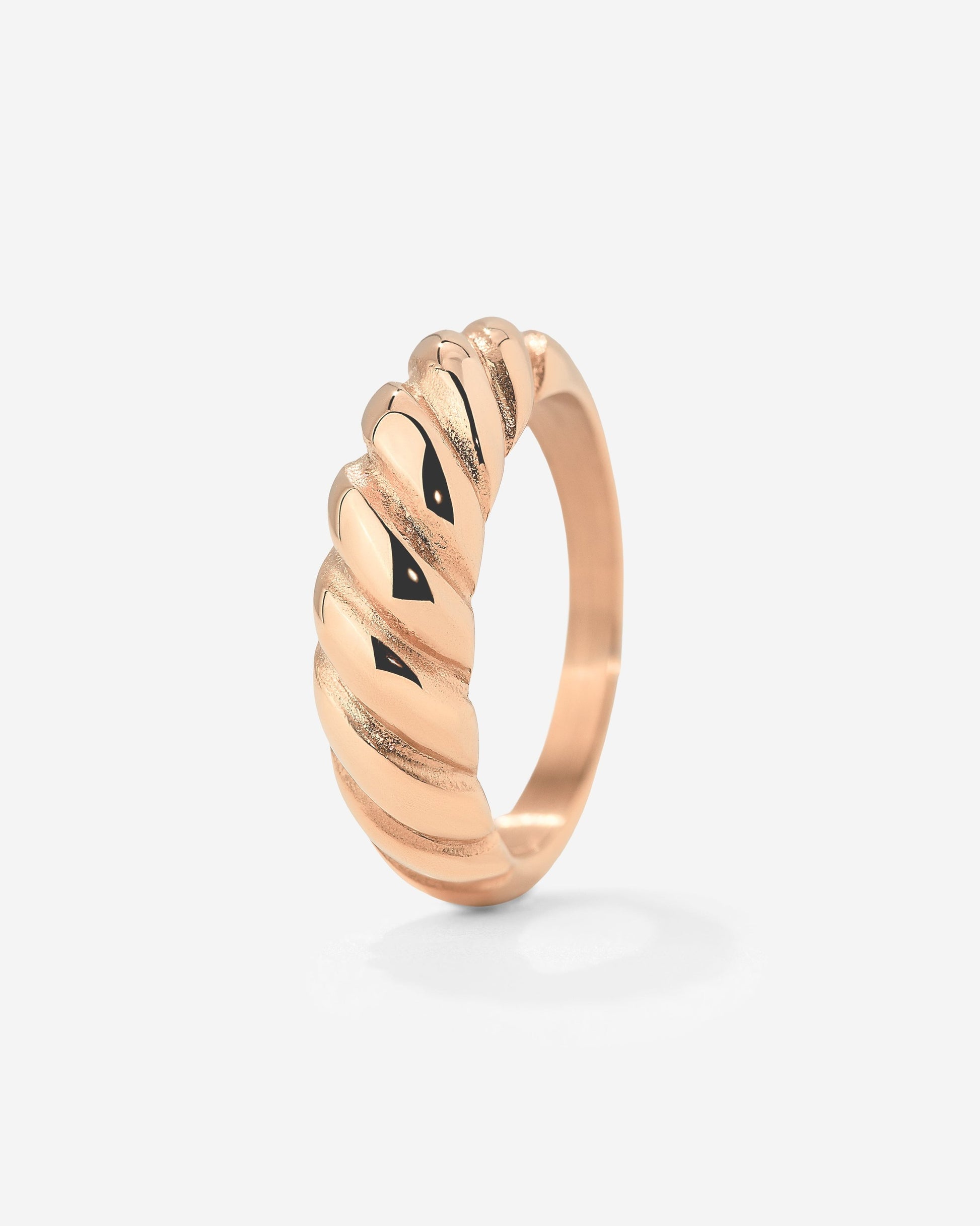 Towel Twist Anello Oro Rosa