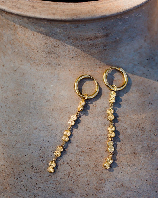 Serpent's Whisper Hoop Set Small Oro