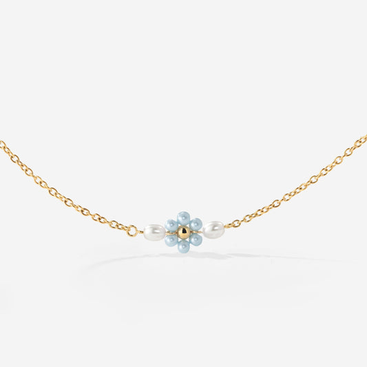 Forever Blue Daisy Collana Oro