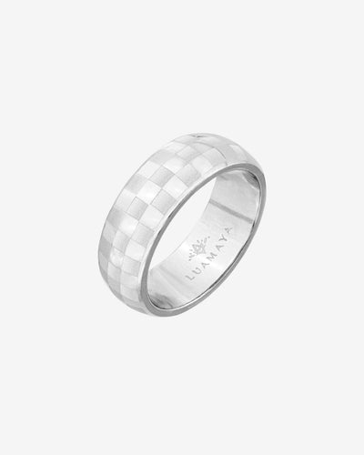 Chequer Anello Argento