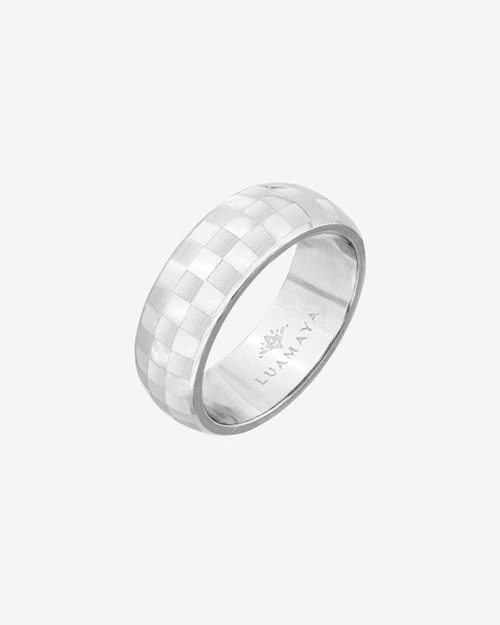 Chequer Anello Argento