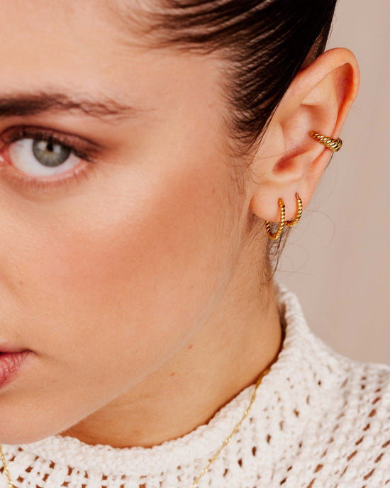 Twisted Hoop Set Small Oro