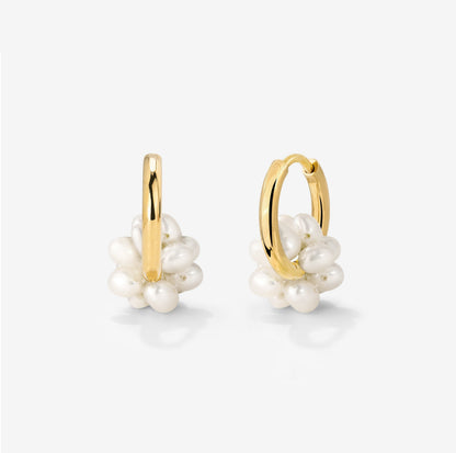 Pearl Cluster Orecchini Oro