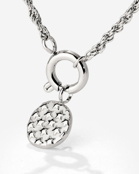 Starry Skies Rope Chain Collana Set Argento