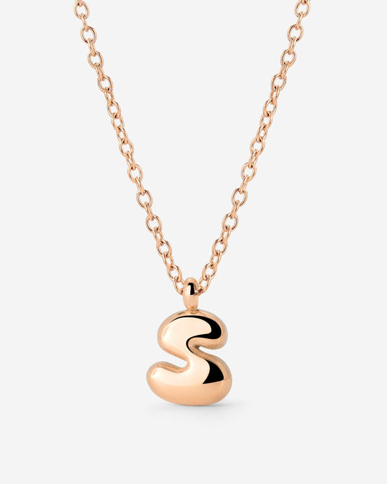 Bubble Letter Collana Oro Rosa