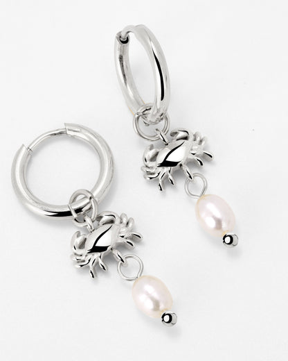 Crab Chaser Hoop Set Small Argento