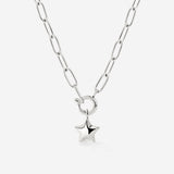 Nova Oval Links Collana Set Argento