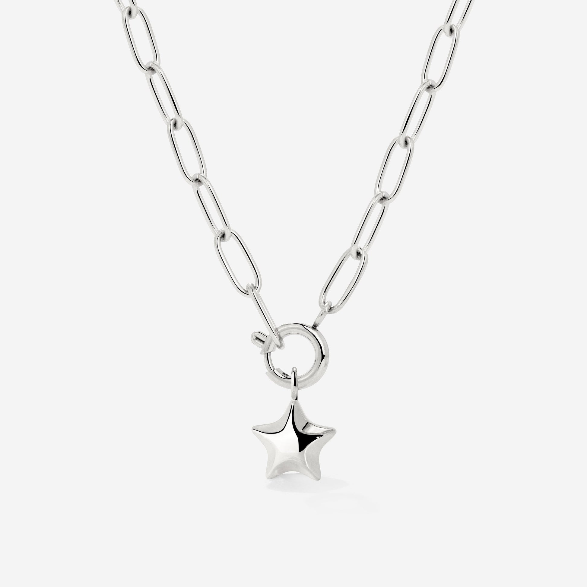 Nova Oval Links Collana Set Argento