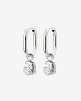 Curvy Wave Oval Hoop Set Baby Argento