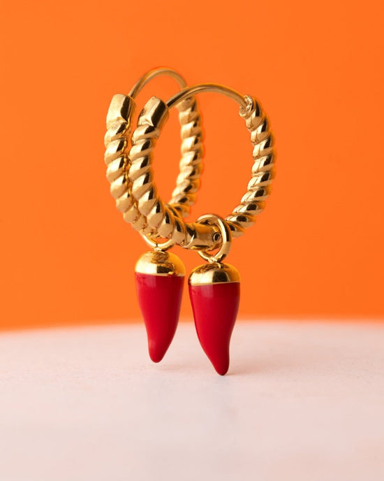 Hot 'n' Spicy Twisted Hoop Set Baby Oro