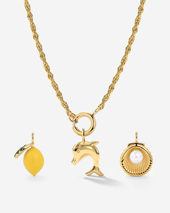Rope Chain Charm Collana Set