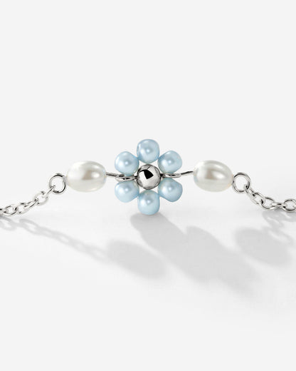 Forever Blue Daisy Collana Argento