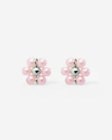 Pretty Pink Daisy Orecchini Argento