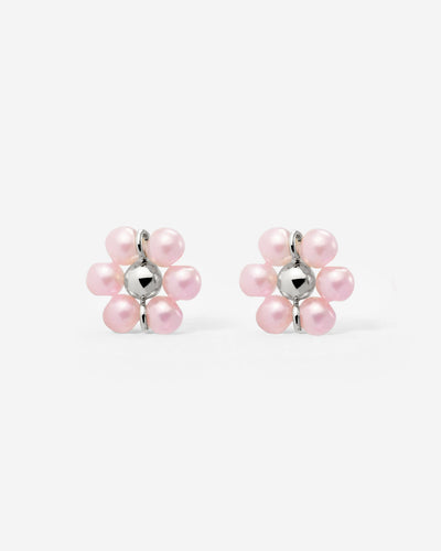 Pretty Pink Daisy Orecchini Argento