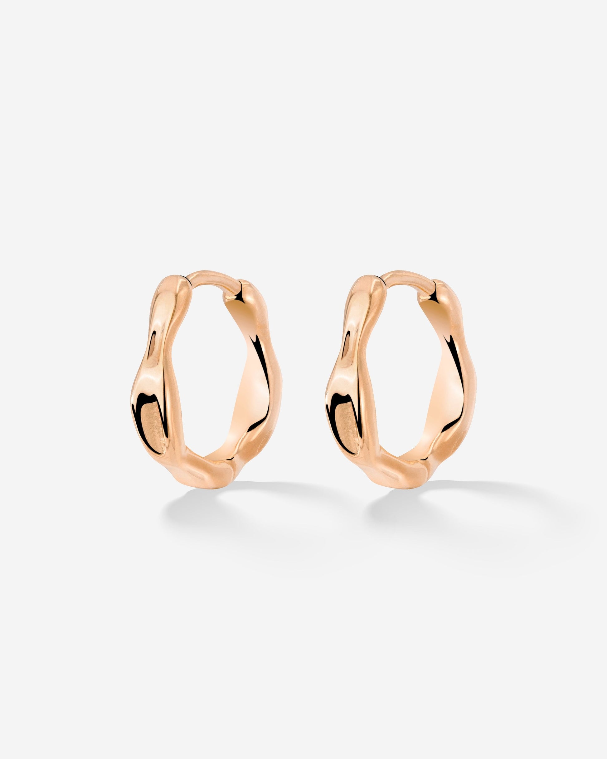 Liquid Shape Hoopies Oro Rosa