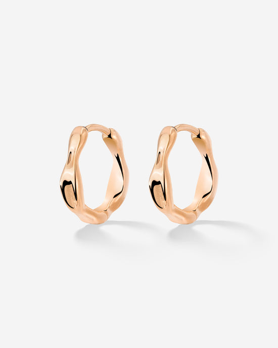 Liquid Shape Hoopies Oro Rosa