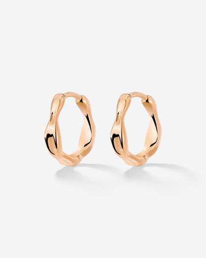 Liquid Shape Hoopies Oro Rosa
