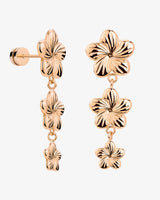 Floral Trinity Orecchini Oro Rosa