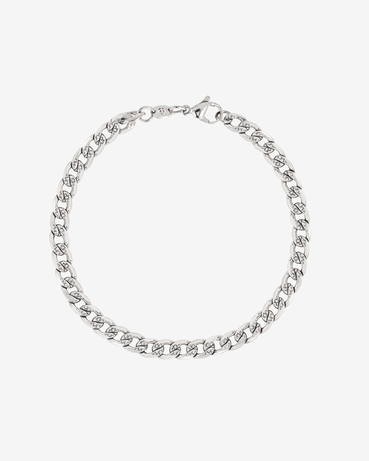 Cuban Chain Bracciale Argento