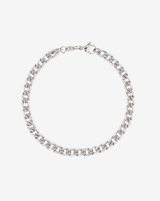 Cuban Chain Bracciale Argento