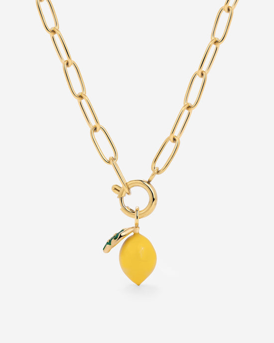 Lemony Oval Links Collana Set Oro
