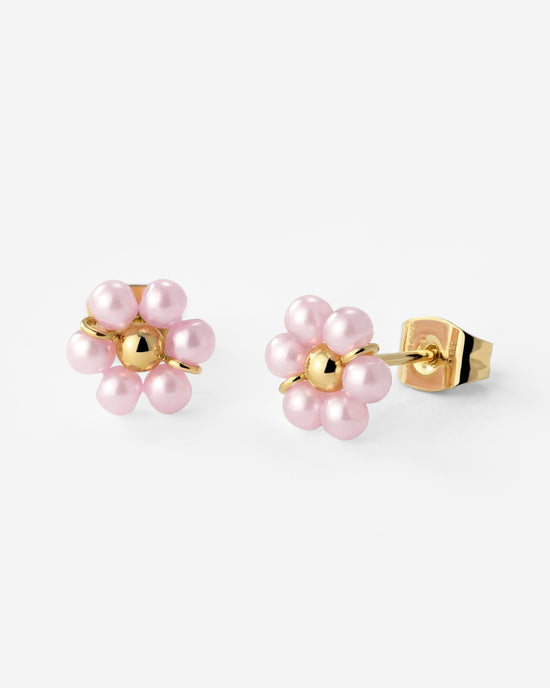 Pretty Pink Daisy Orecchini Oro