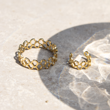 Fish Scale Ear Cuff Oro