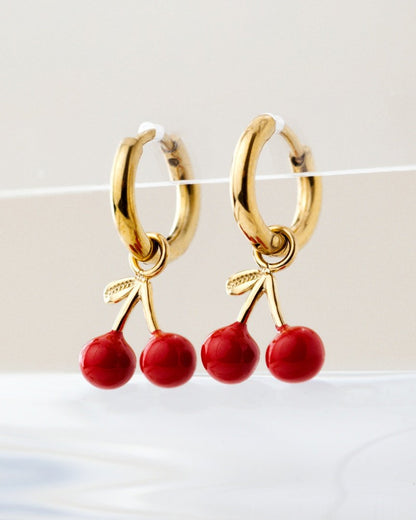 Very Cherry Hoop Set Baby Oro Rosa
