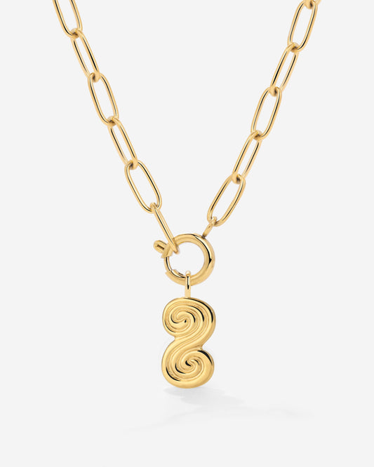 Serpent's Whisper Oval Links Collana Set Oro