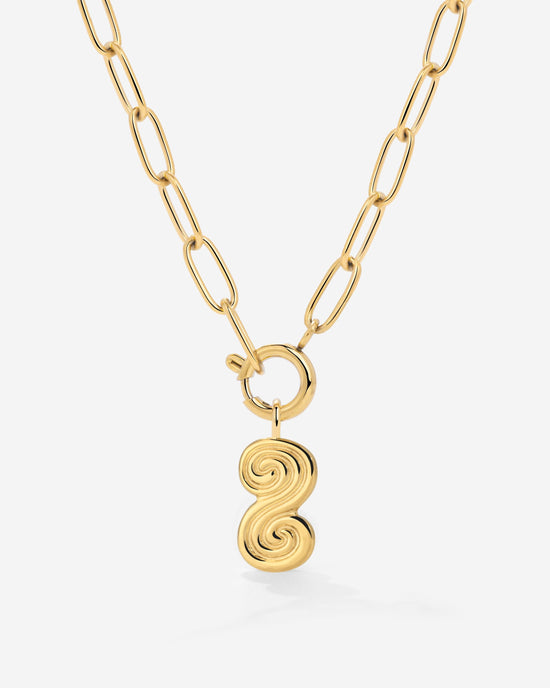 Serpent's Whisper Oval Links Collana Set Oro